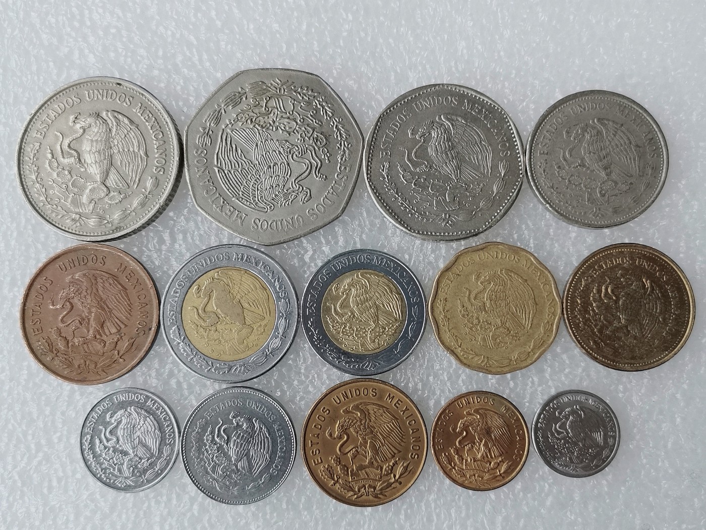 第一海外回流一元起拍收藏 散币专场 第69期 墨西哥硬币 15枚 无重复