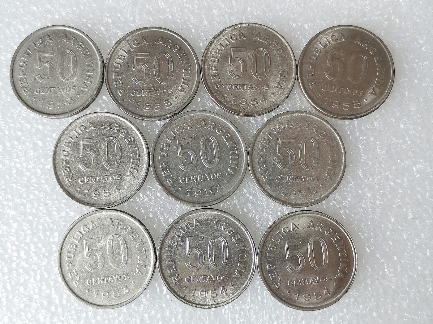 第一海外回流一元起拍收藏 散币专场 第69期 阿根廷50年代50分 10枚