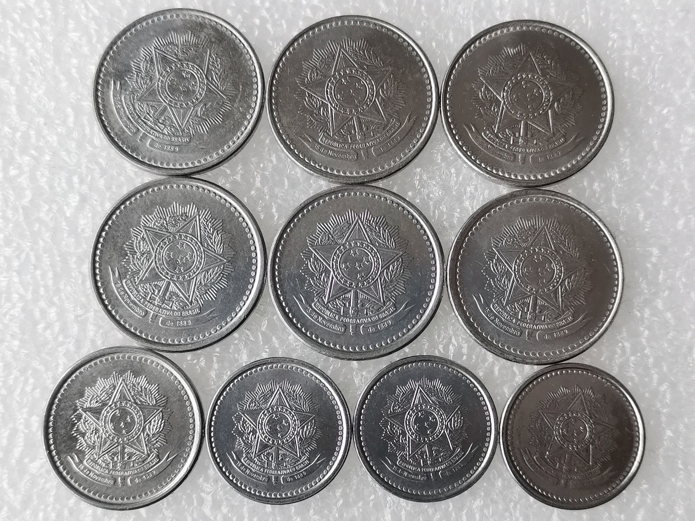 第一海外回流一元起拍收藏 散币专场 第69期 巴西50分 五星不锈钢版