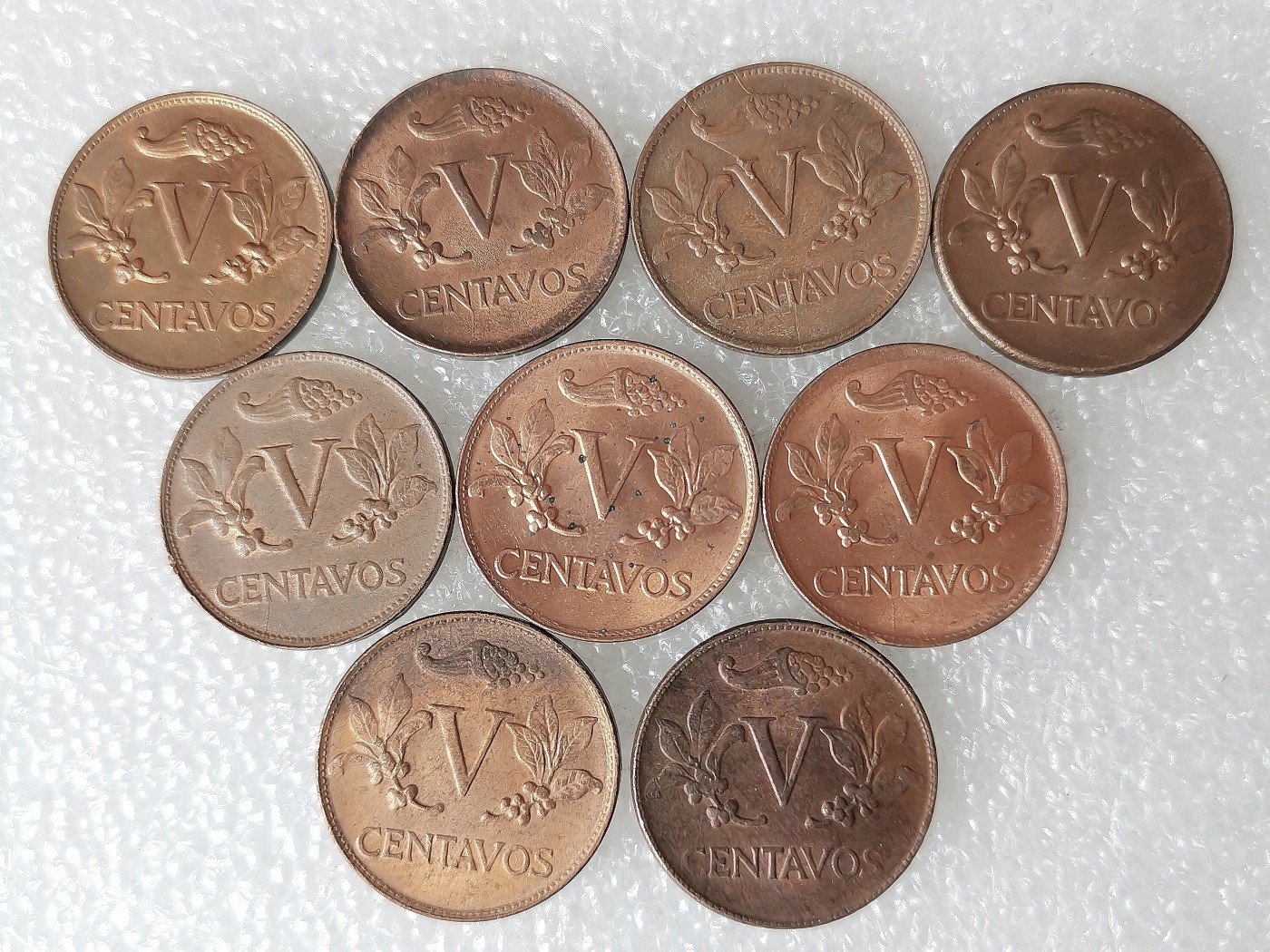 第一海外回流一元起拍收藏 散币专场 第69期 哥伦比亚5分铜币 自由帽 9枚