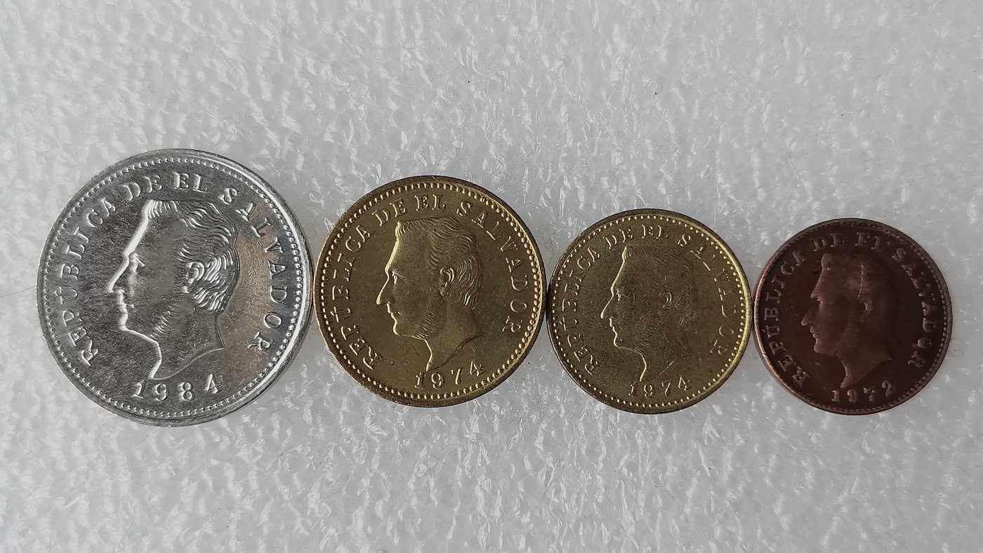 第一海外回流一元起拍收藏 散币专场 第69期 萨尔瓦多硬币 4枚