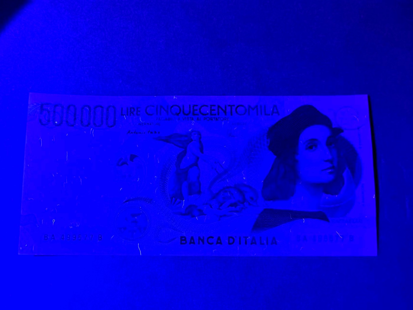 【Blue Auction】✨世界纸币精拍第442期【精】  意大利 1997年50万里拉 拉斐尔 经典 全新UNC
