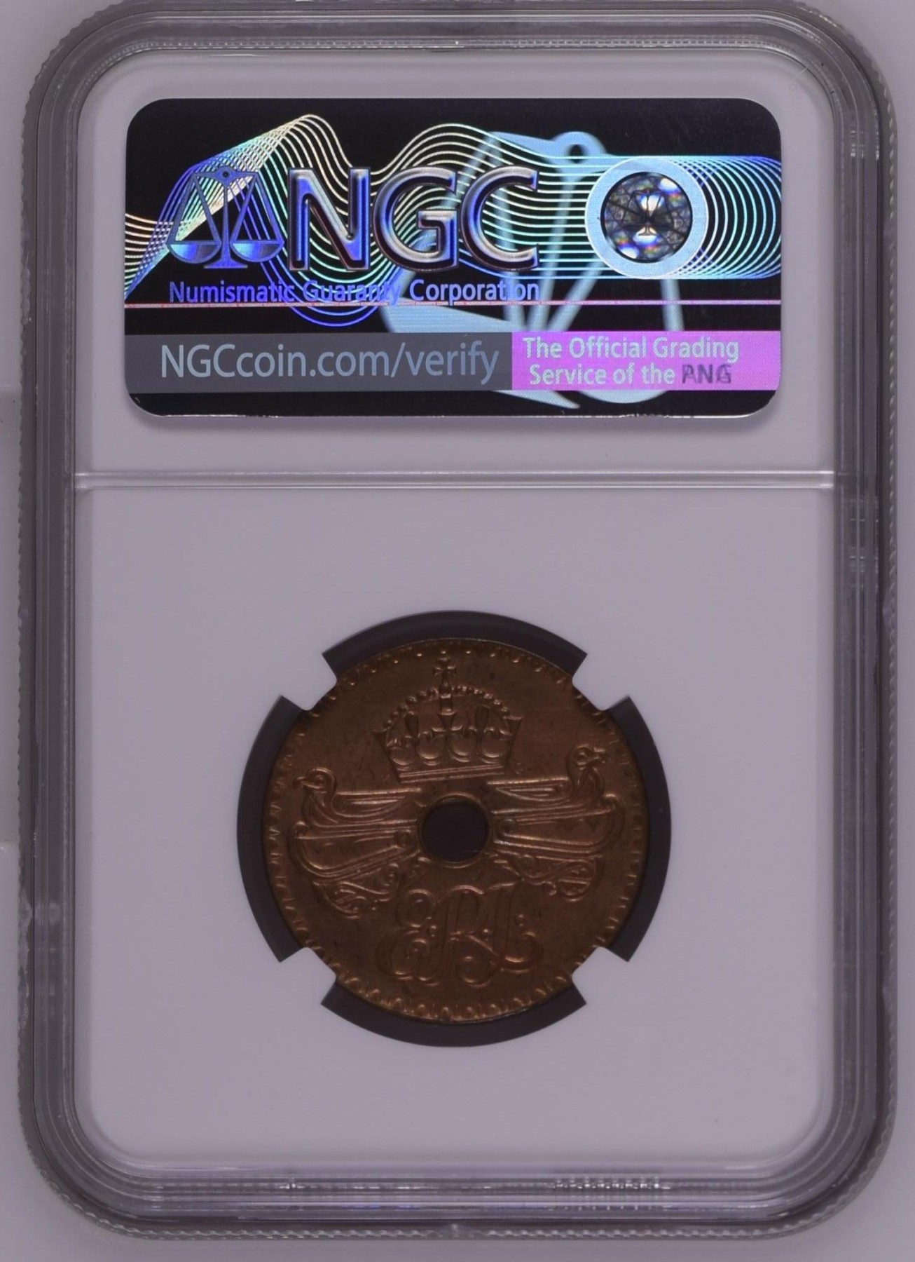 长老汇龙年精选第二场 1936 新几内亚1便士铜币，NGC MS63RB