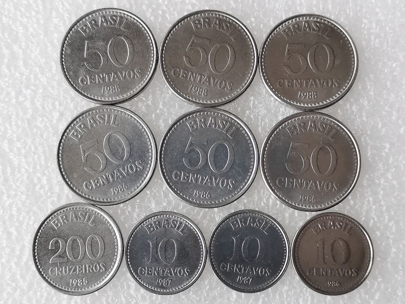 第一海外回流一元起拍收藏 散币专场 第69期 巴西50分 五星不锈钢版