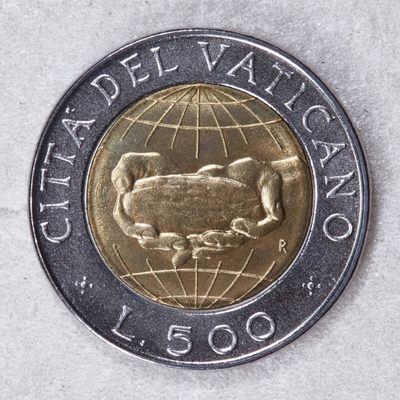 S&S Numismatic世界钱币-拍卖 第124期  - 梵蒂冈1992年 环境与发展 500里拉双色纪念币