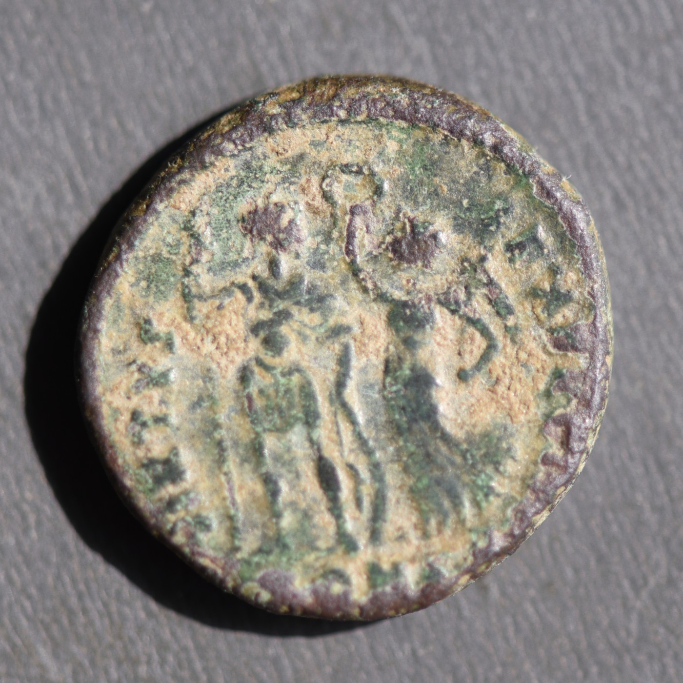 【良泉藏泉】第七期，打制币 丝路币专场 【古罗马】东部帝国 阿尔卡迪乌斯 铜币