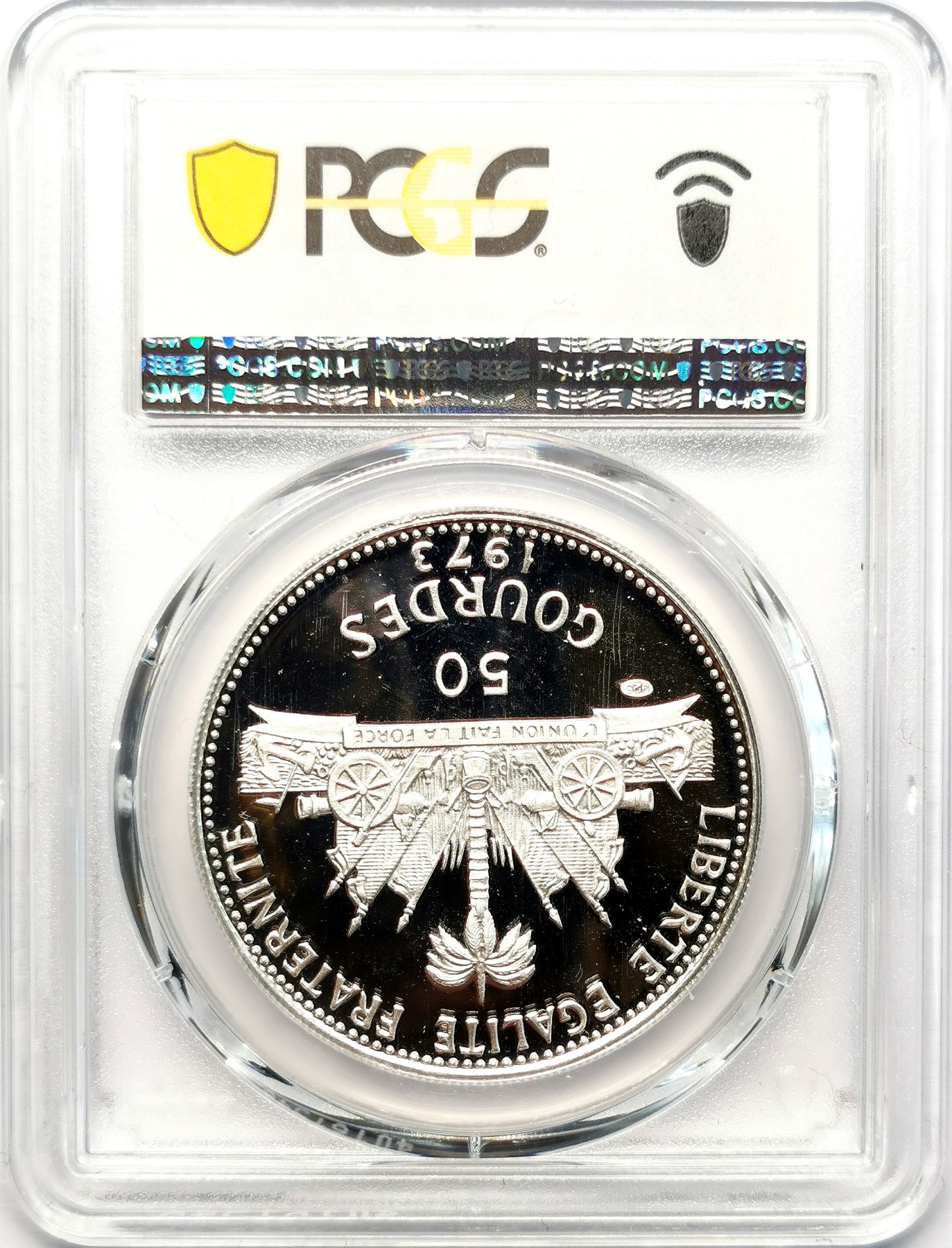 凡希社世界钱币微拍第二百六十二期 1973海地母亲与婴孩50G大银精铸PCGS-PR69DCAM