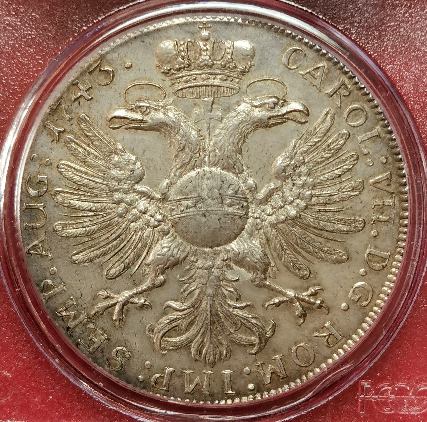 凡希社世界钱币微拍第二百六十二期 荐！1743帝国自由市不来梅双头鹰与城市徽章泰勒大银PCGS-MS63，珍稀一年型，欧陆经典的枪灰色包浆，P唯一最高分，压箱底品质！