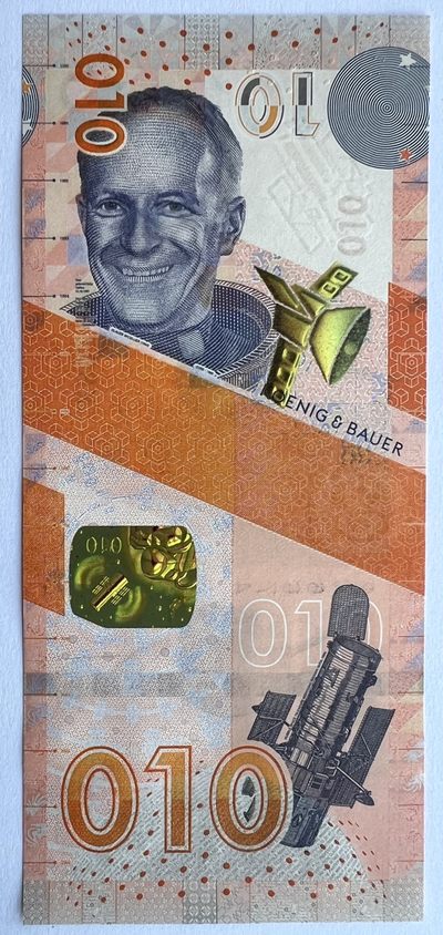 2024第10场（总第162期）：精品测试钞、外钞综合场  - 瑞士高宝KBA 2021“莱卡”系列之010纸质测试钞UNC（SPARK Flow®DIMENSION、瑞士首位宇航员克劳德•尼科里埃尔）