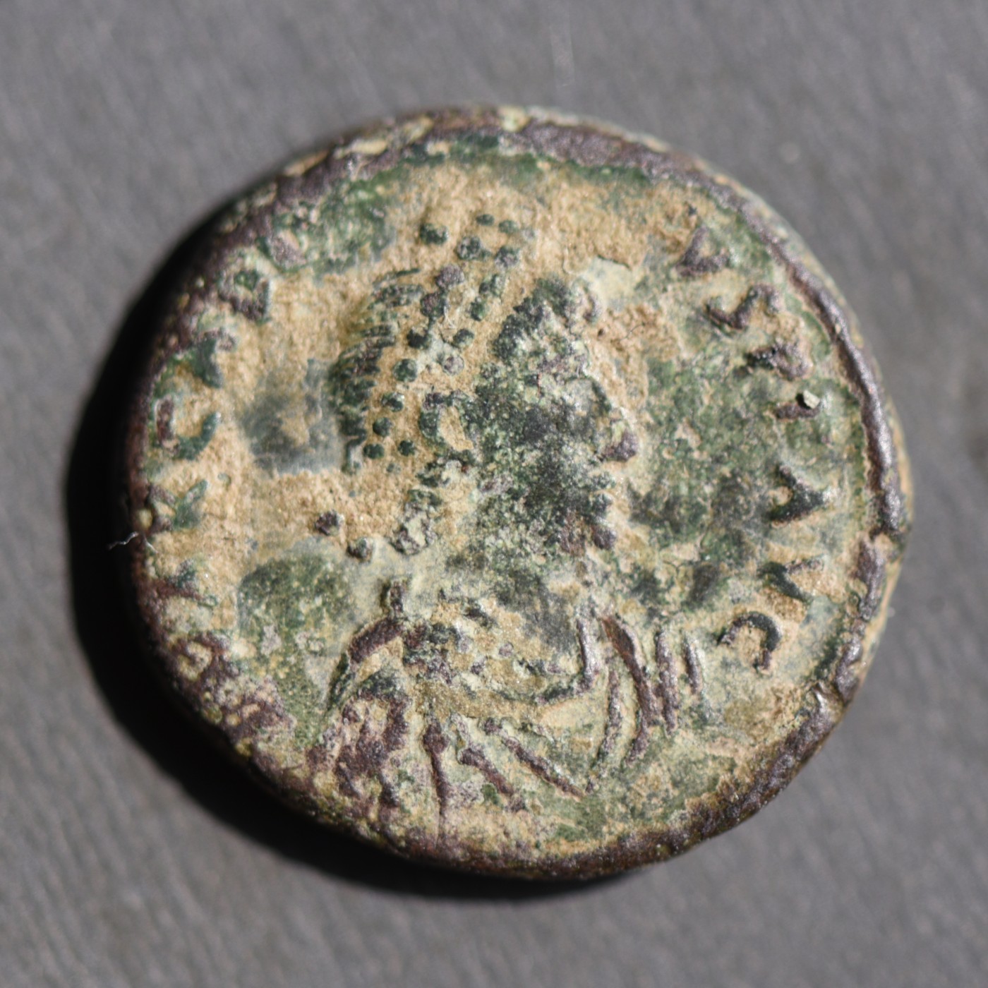 【良泉藏泉】第七期，打制币 丝路币专场 【古罗马】东部帝国 阿尔卡迪乌斯 铜币