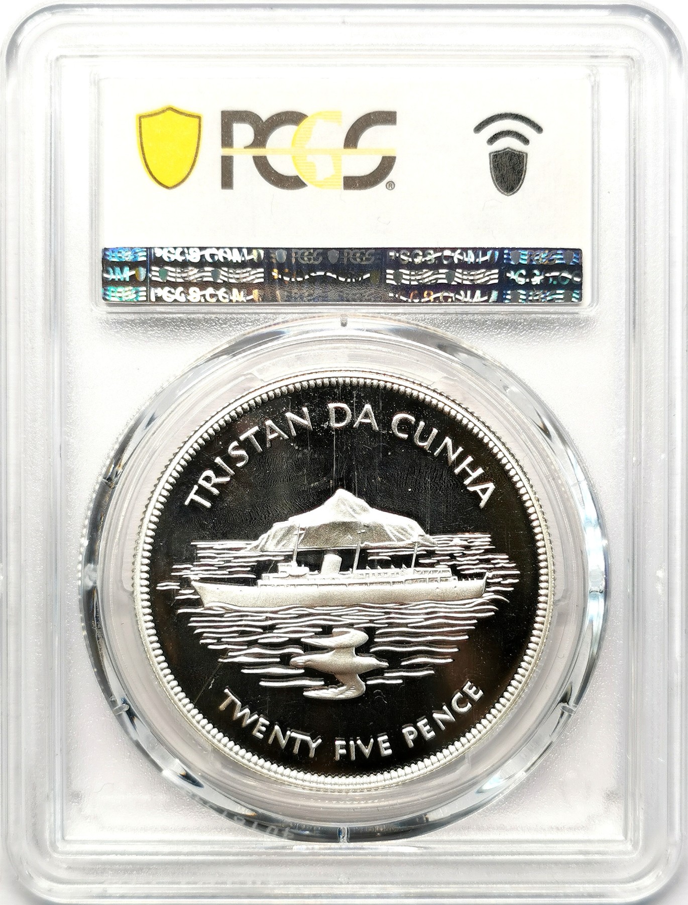 凡希社世界钱币微拍第二百六十二期 1977特里斯坦达库尼亚女王加冕25周年纪念大银精铸PCGS-PR68DCAM