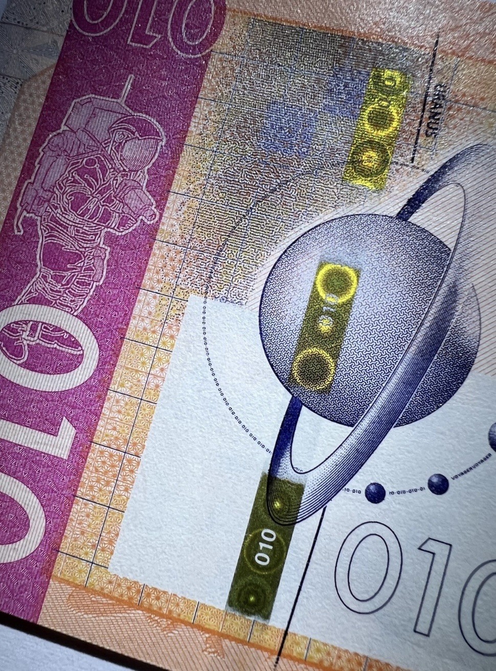 2025第25场（总第225期）：精品测试钞、纪念钞、塑料钞、连体钞综合场 瑞士高宝KBA 2021“莱卡～10”系列纸质测试钞UNC（SPARK Flow®DIMENSION 瑞士首位宇航员“克劳德•尼科里埃尔）