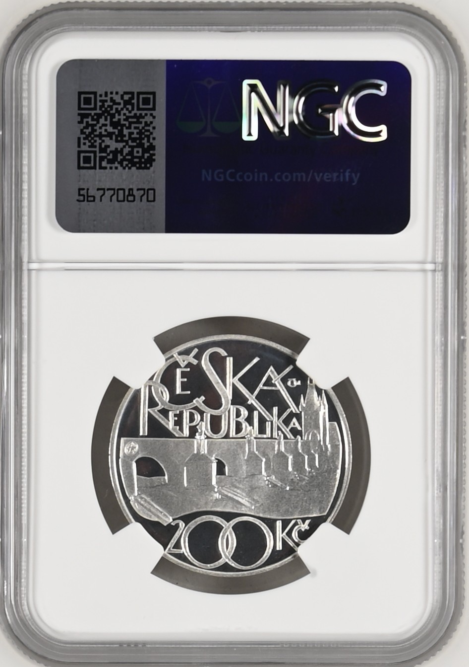 长老汇龙年精选第二场 2007 捷克查理桥200克朗精制银币，NGC PF69UC，更高分仅有8枚