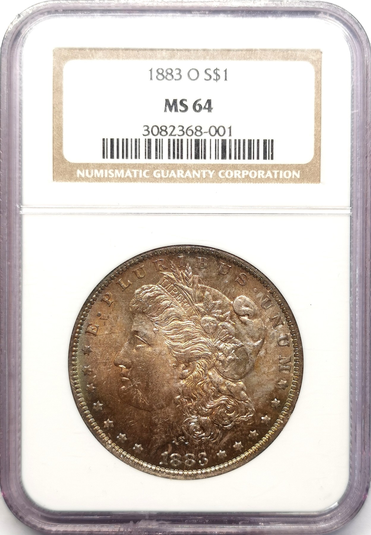 凡希社世界钱币微拍第二百六十二期 1883O美国摩根壹元NGC-MS64浓郁深五彩！