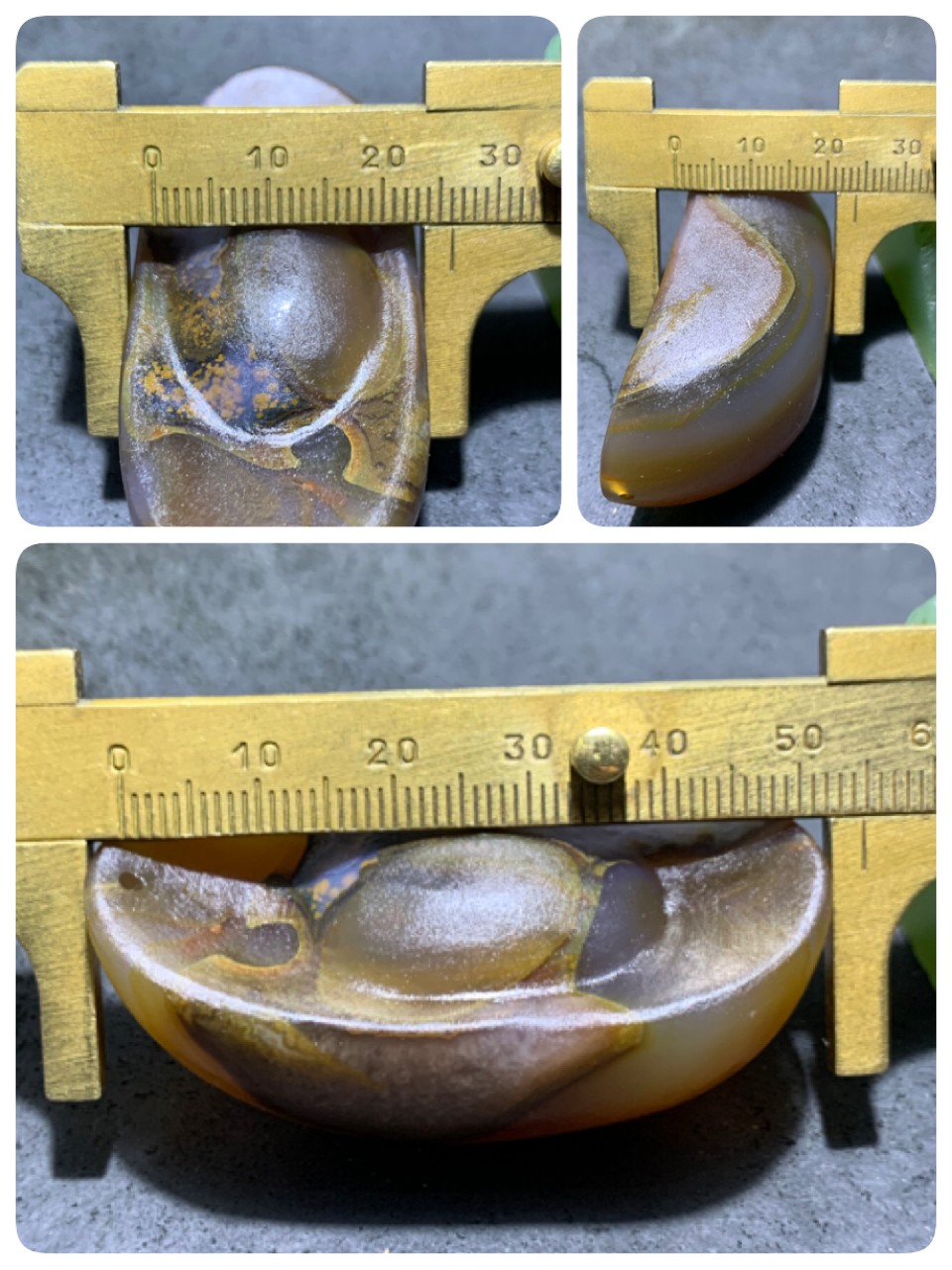 精美亚光蒙料草花纹战国红玛瑙高润度雕刻元宝吊坠（把件)一个！