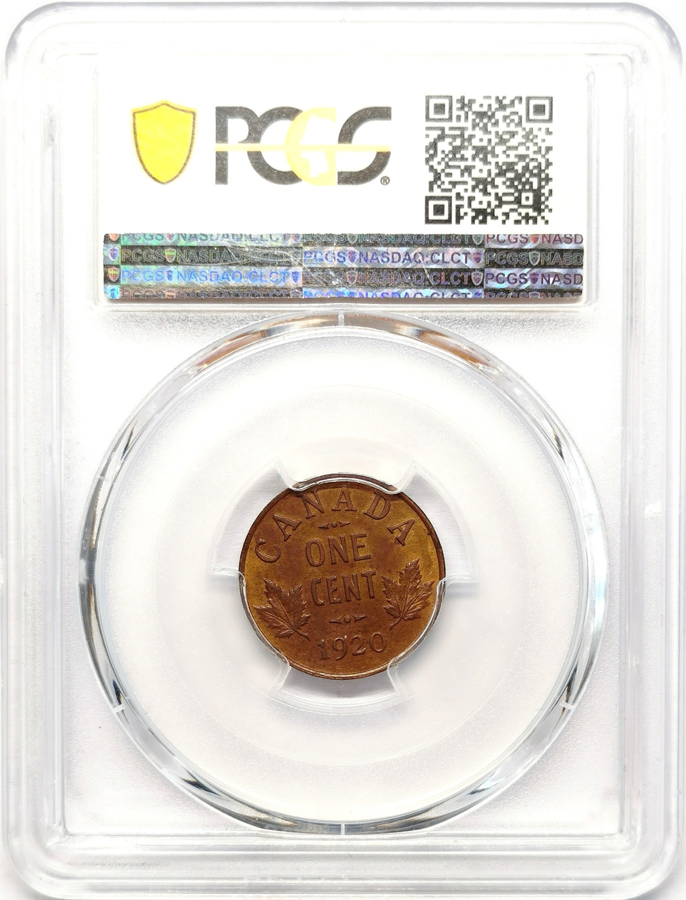 凡希社世界钱币微拍第二百六十二期 1920加拿大乔五小版一分铜币PCGS-MS64