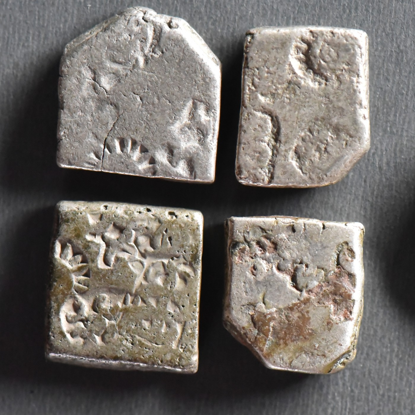 【良泉藏泉】第七期，打制币 丝路币专场 公元前3-前2世纪【古印度】列国时代 孔雀王朝 切割银币，