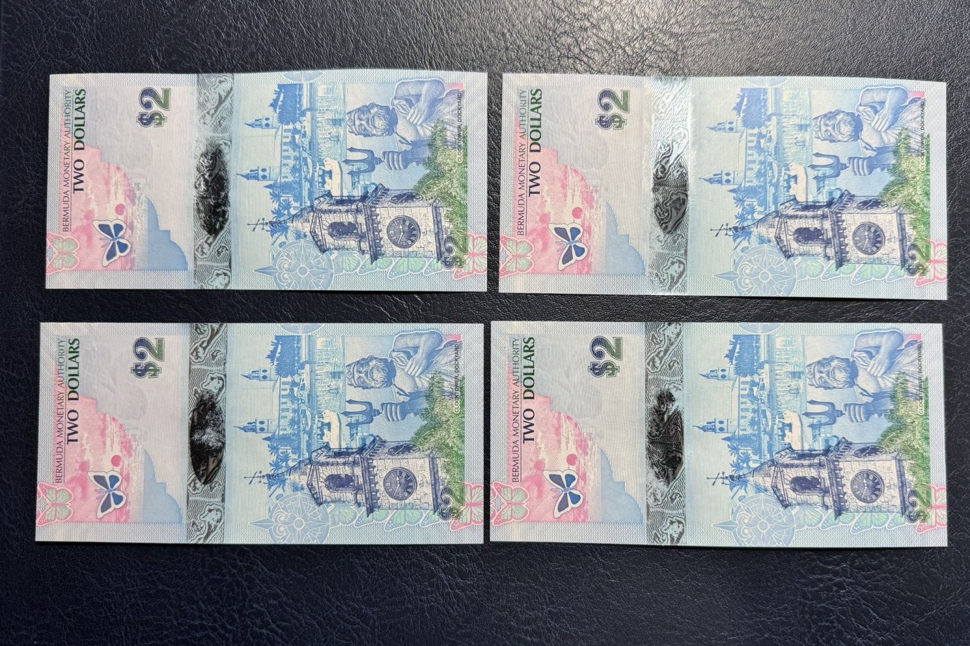 收藏联盟Quantum Auction 第329期拍卖  百慕大群岛2009年2元靓号4张 品相全新UNC A/1冠 
