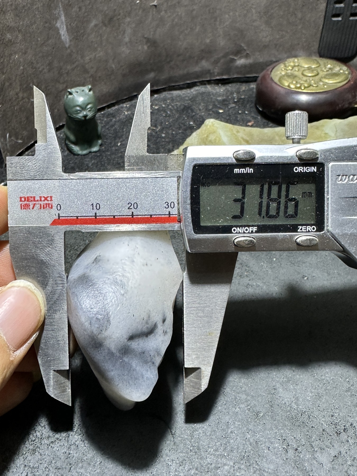 放福利！精美天然地表青花金丝玉籽料原石一块！ 