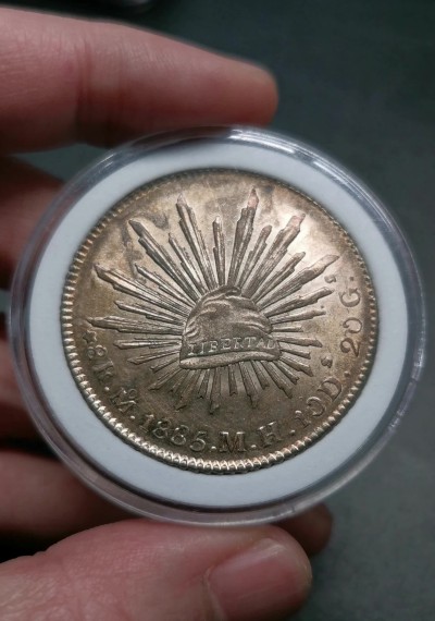 凡希社世界钱币微拍第二百六十二期 1885MO墨西哥花边鹰洋BU