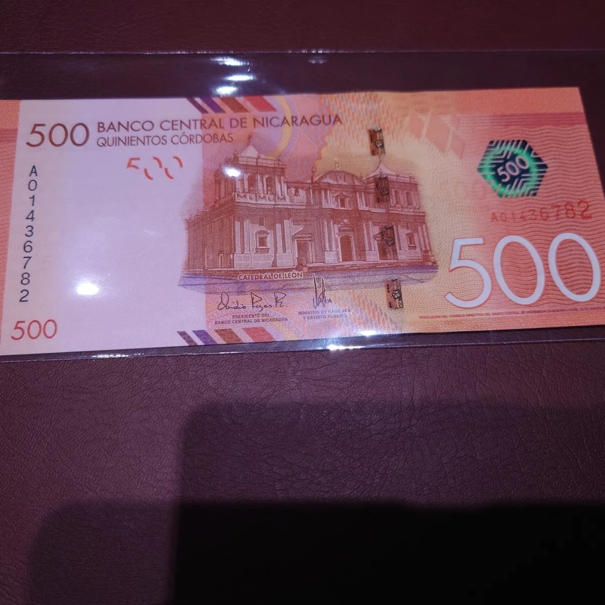 【世界钱币】精选微拍第95期暨2024年第六期 评级币裸钞场 2014年尼加拉瓜500 纸币 全新绝品