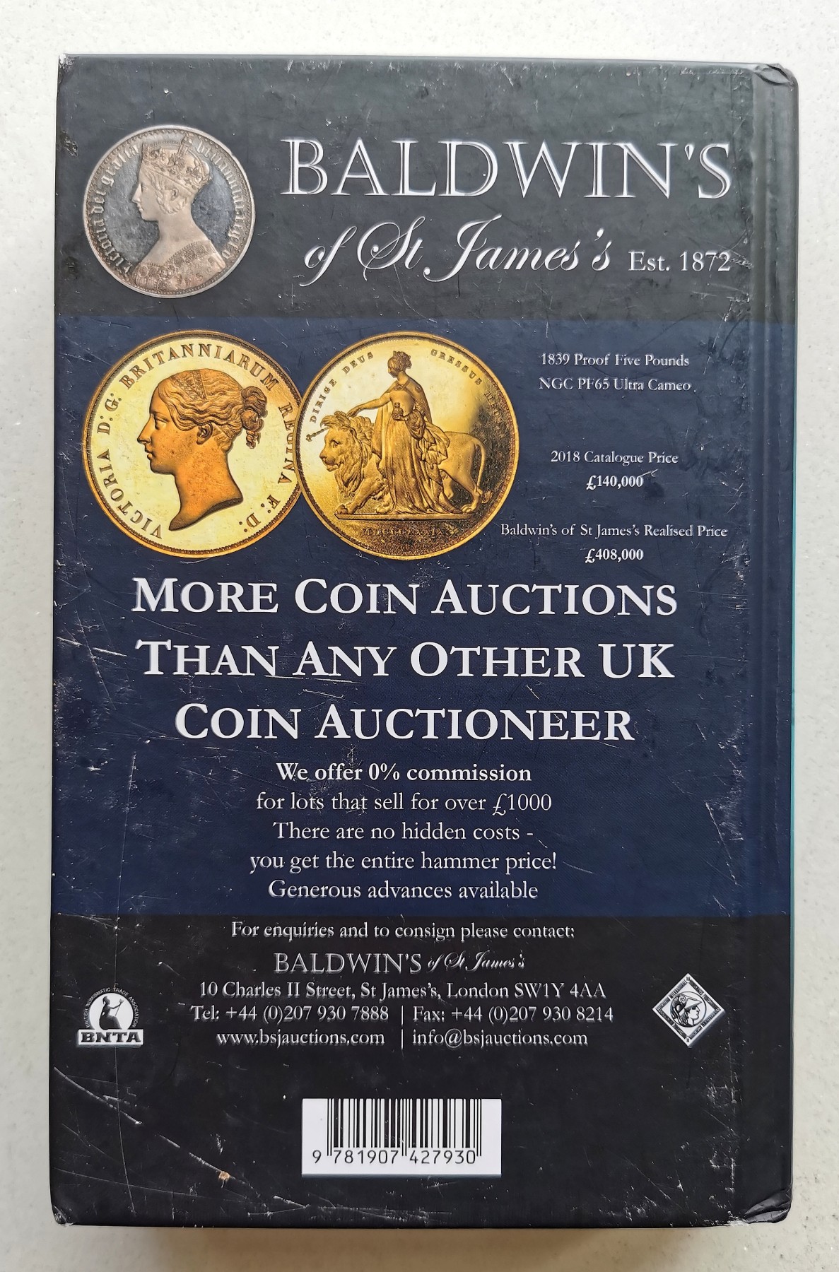 凡希社世界钱币微拍第二百六十二期 SPINK2019英格兰与联合王国硬币目录 （十进制前） 八五品