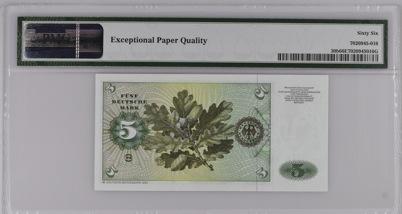 Immortal acution 三月第二场 Germany - Federal Republic, 5 Deutsche Mark 1980 - Wmk: Portrait