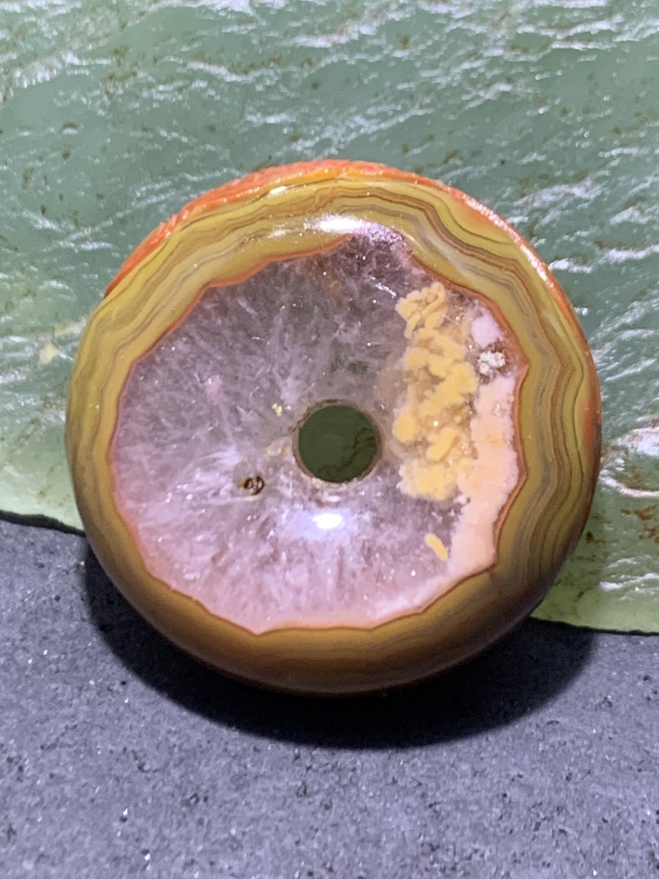 精美亚光高玉化冰飘心战国红玛瑙手工俏色巧雕富贵有余平安扣一个