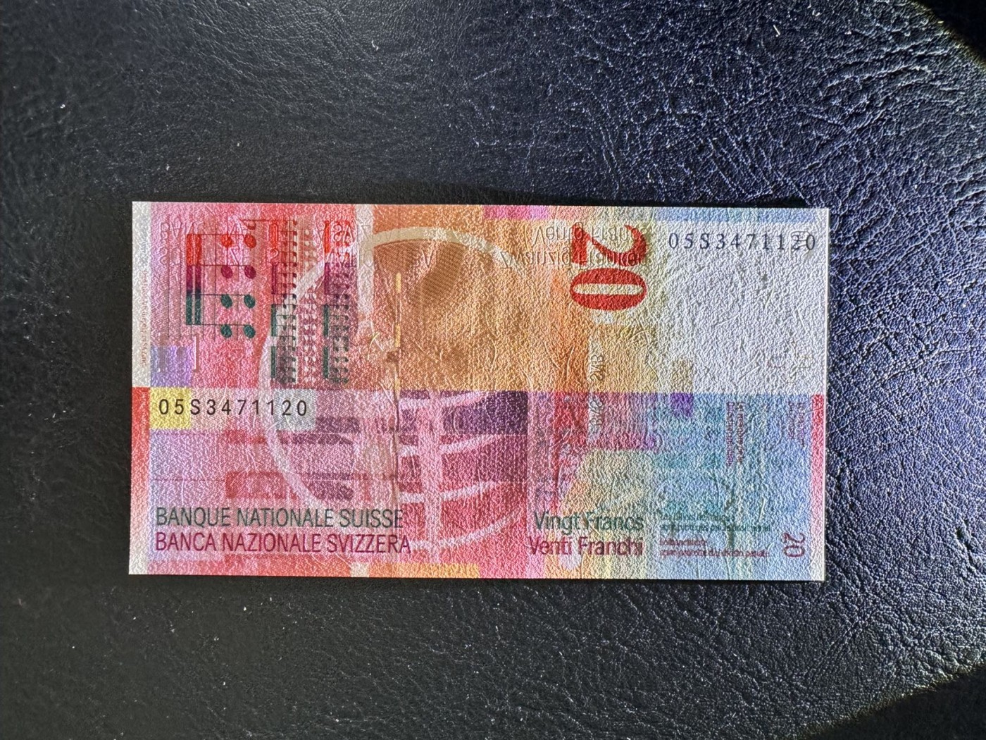 收藏联盟Quantum Auction 第329期拍卖  瑞士2005年20法郎 品相全新UNC