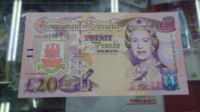 【世界钱币】精选微拍第95期暨2024年第六期 评级币裸钞场 - 2004年直布罗陀20镑 纪念钞 全新绝品尾号88