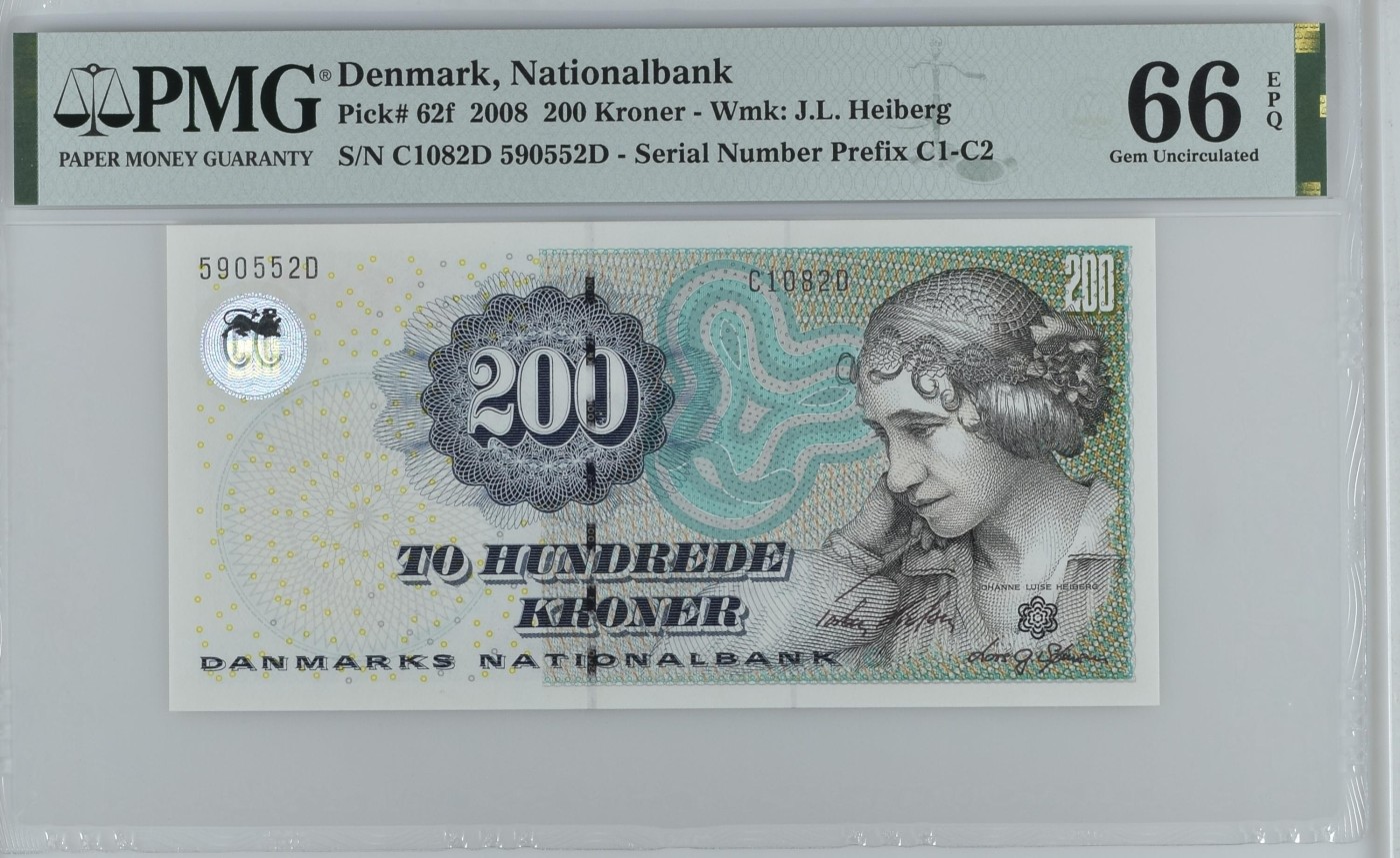 Immortal acution 三月第二场 Denmark, Nationalbank, 200 Kroner 2008 - Wmk: J.L. Heiberg