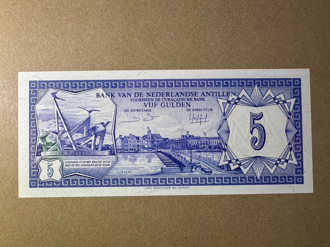 《张总收藏》140期-外币精品荟萃 荷属安的列斯5盾 UNC 1984年