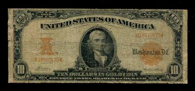 2024030纸币专场 - 美国 1907年10元 稀少原票