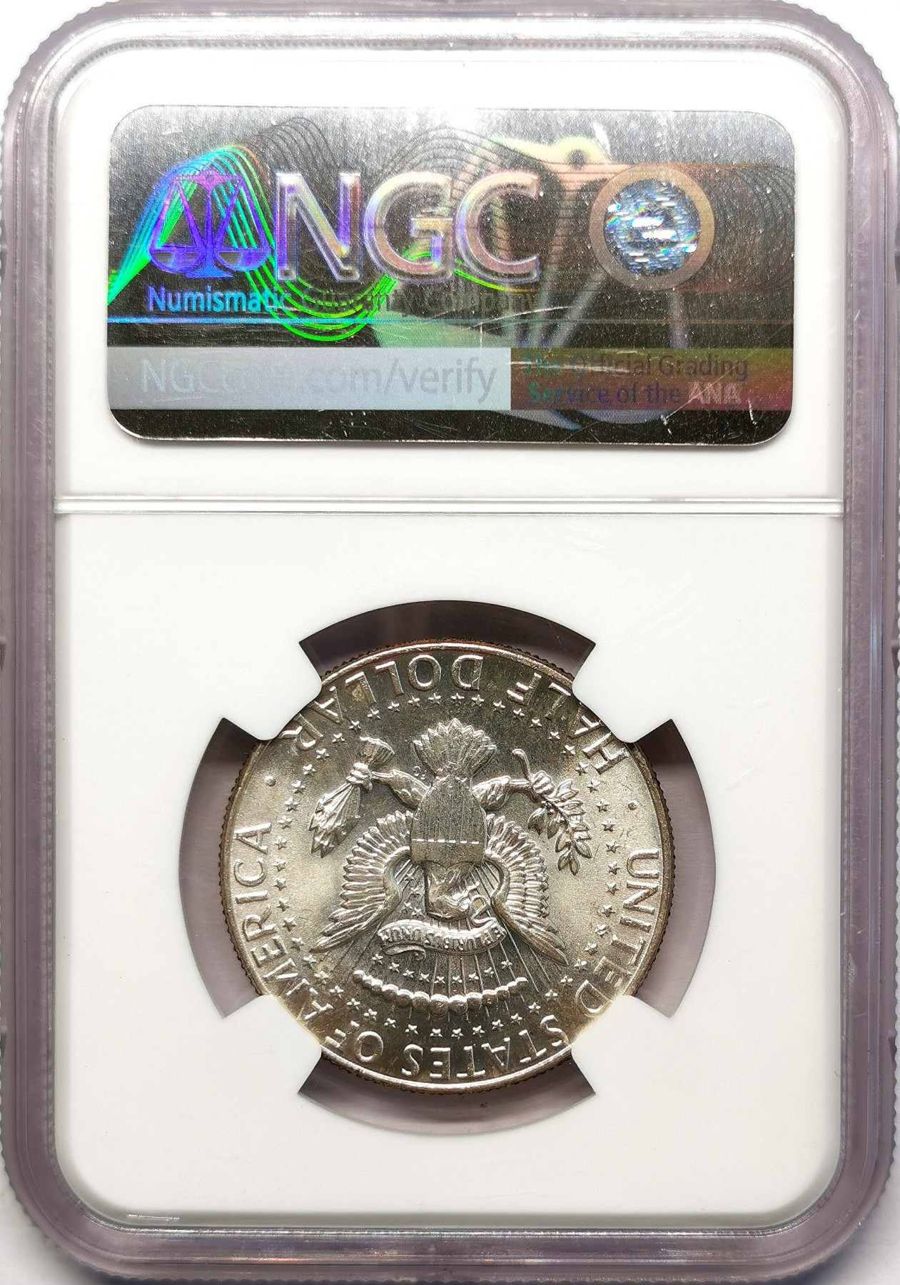 凡希社世界钱币微拍第二百六十二期 1964肯尼迪50美分银币NGC-MS65