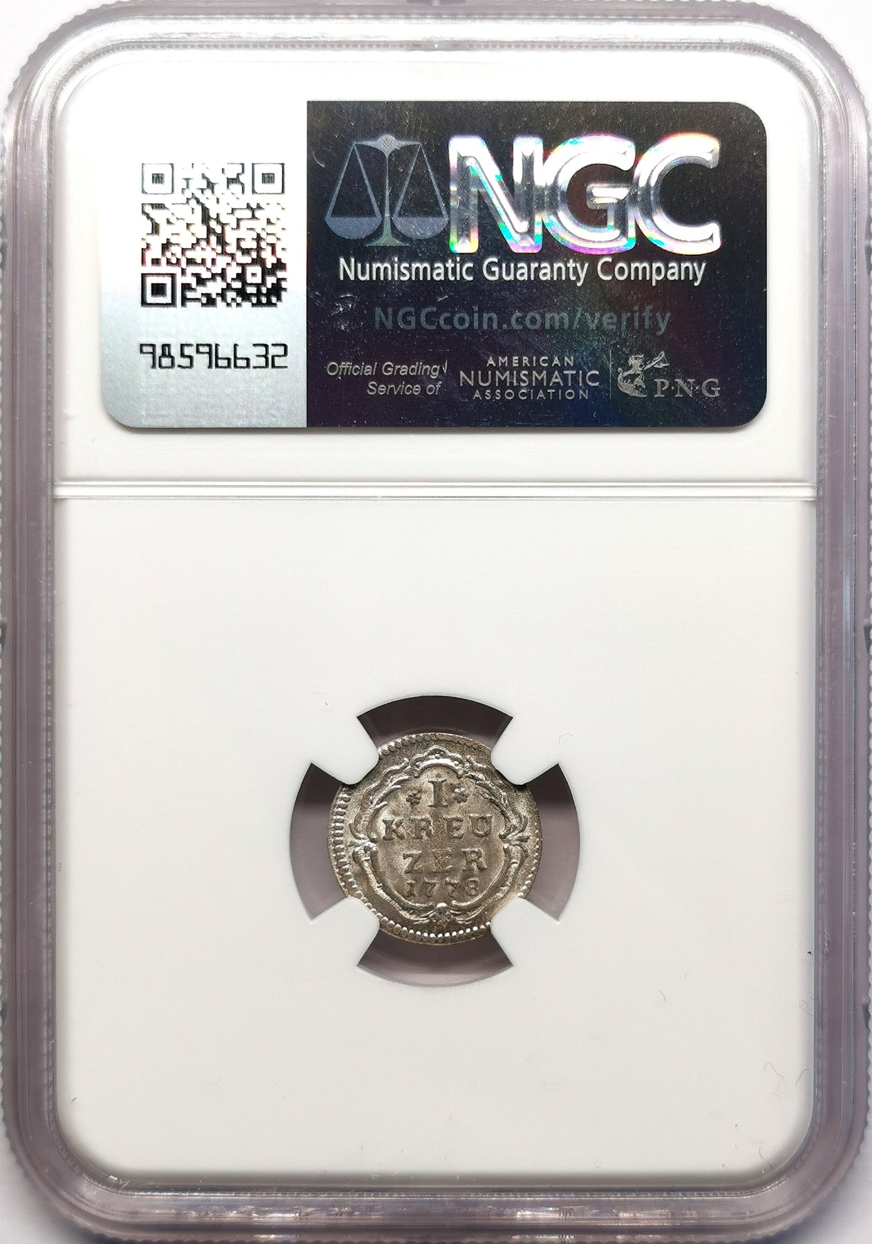 凡希社世界钱币微拍第二百六十二期 1778法兰克福1K银辅币NGC-MS64