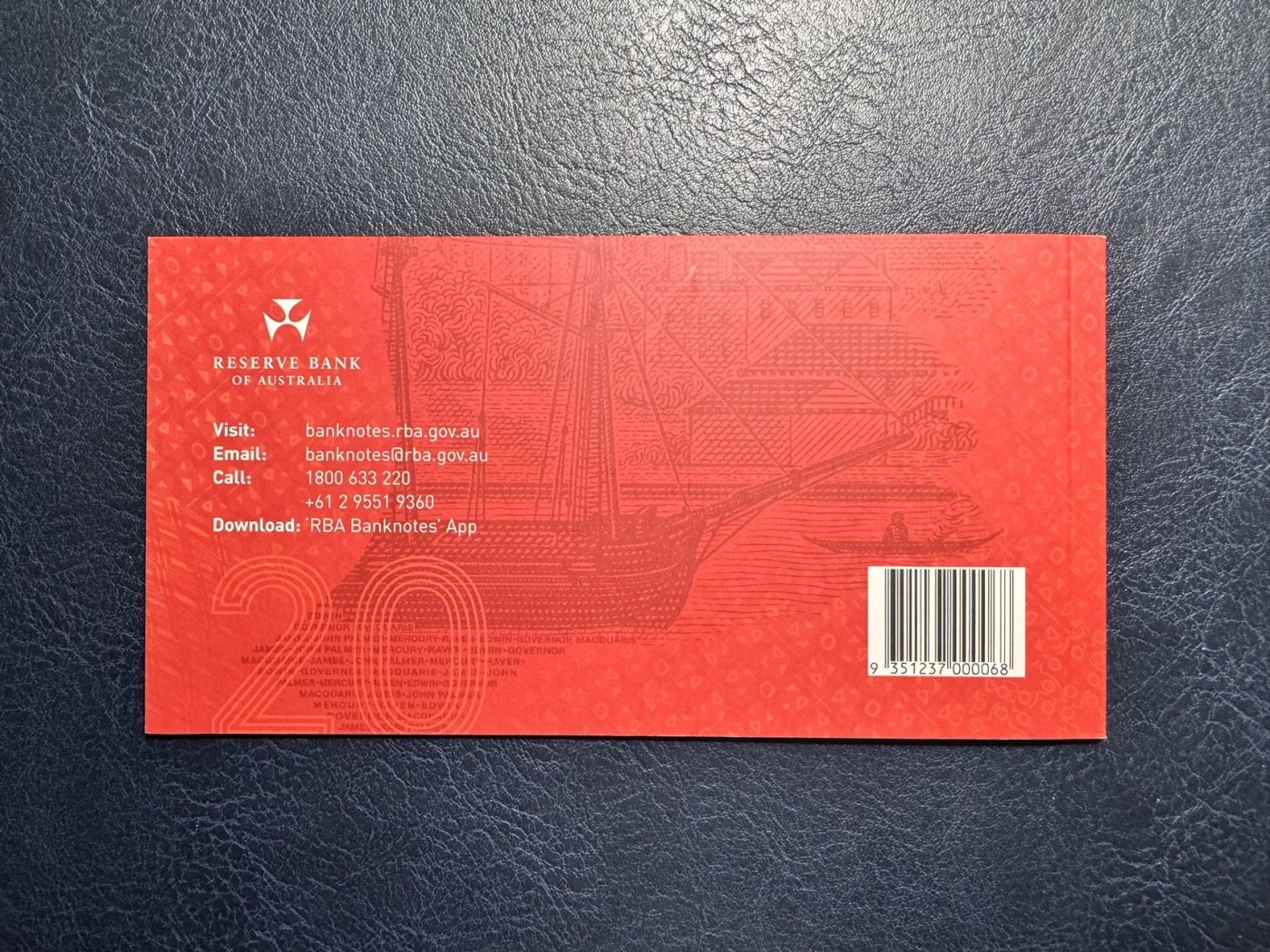 收藏联盟Quantum Auction 第329期拍卖  澳大利亚2019年20元带原册新版钞 品相全新