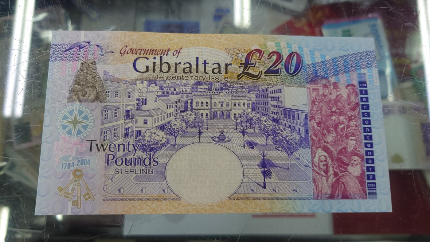 【世界钱币】精选微拍第95期暨2024年第六期 评级币裸钞场 2004年直布罗陀20镑 纪念钞 全新绝品尾号88