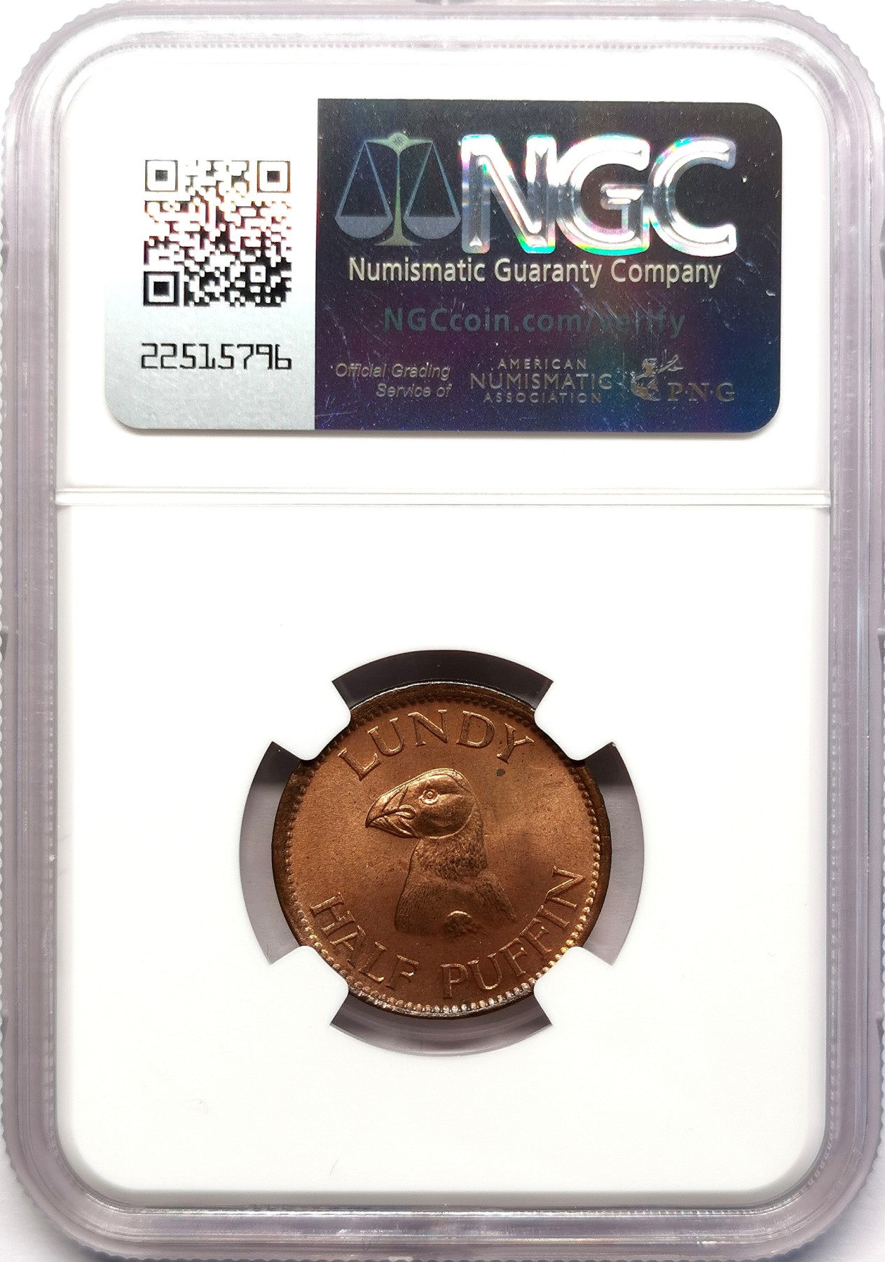 凡希社世界钱币微拍第二百六十二期 1929伦迪岛1/2P铜币NGC-MS65