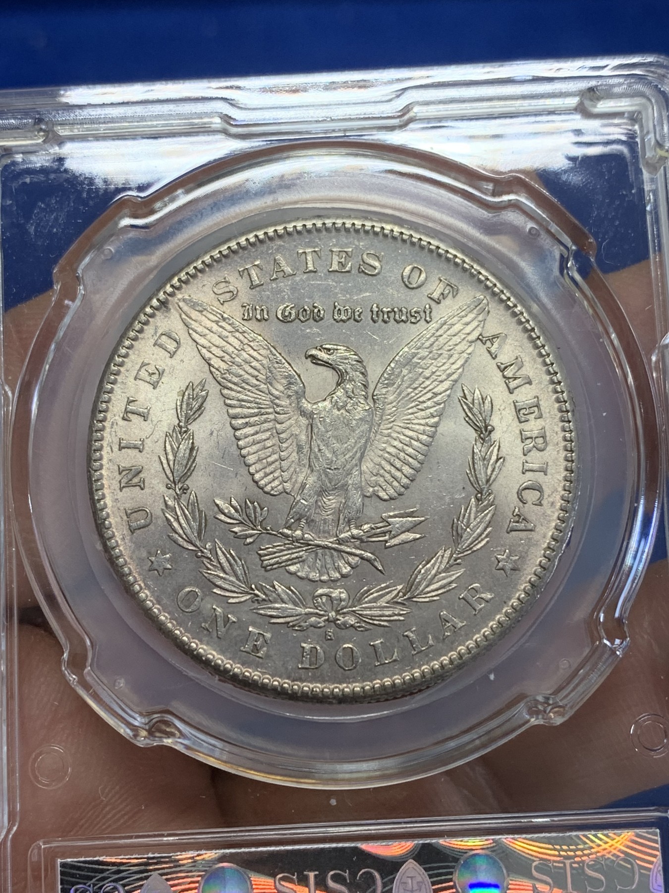 《竞宝斋》第245场-周日，周一 ，周二3场连拍 (全场包邮) CSIS MS60 美国 1878年 摩根银币 1美元