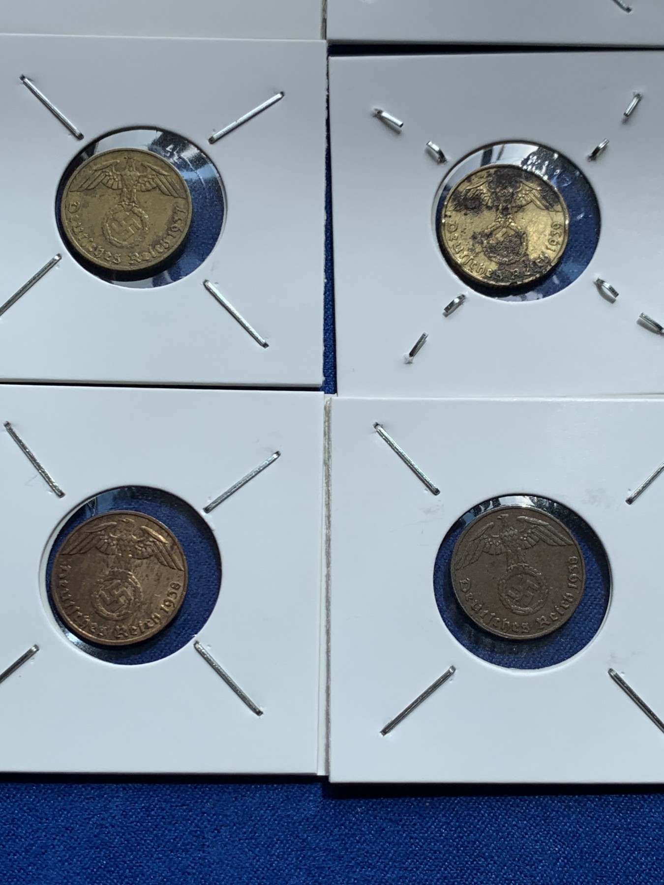 《竞宝斋》第245场-周日，周一 ，周二3场连拍 (全场包邮) 9枚一组 德意志辅币8枚+半马克银币