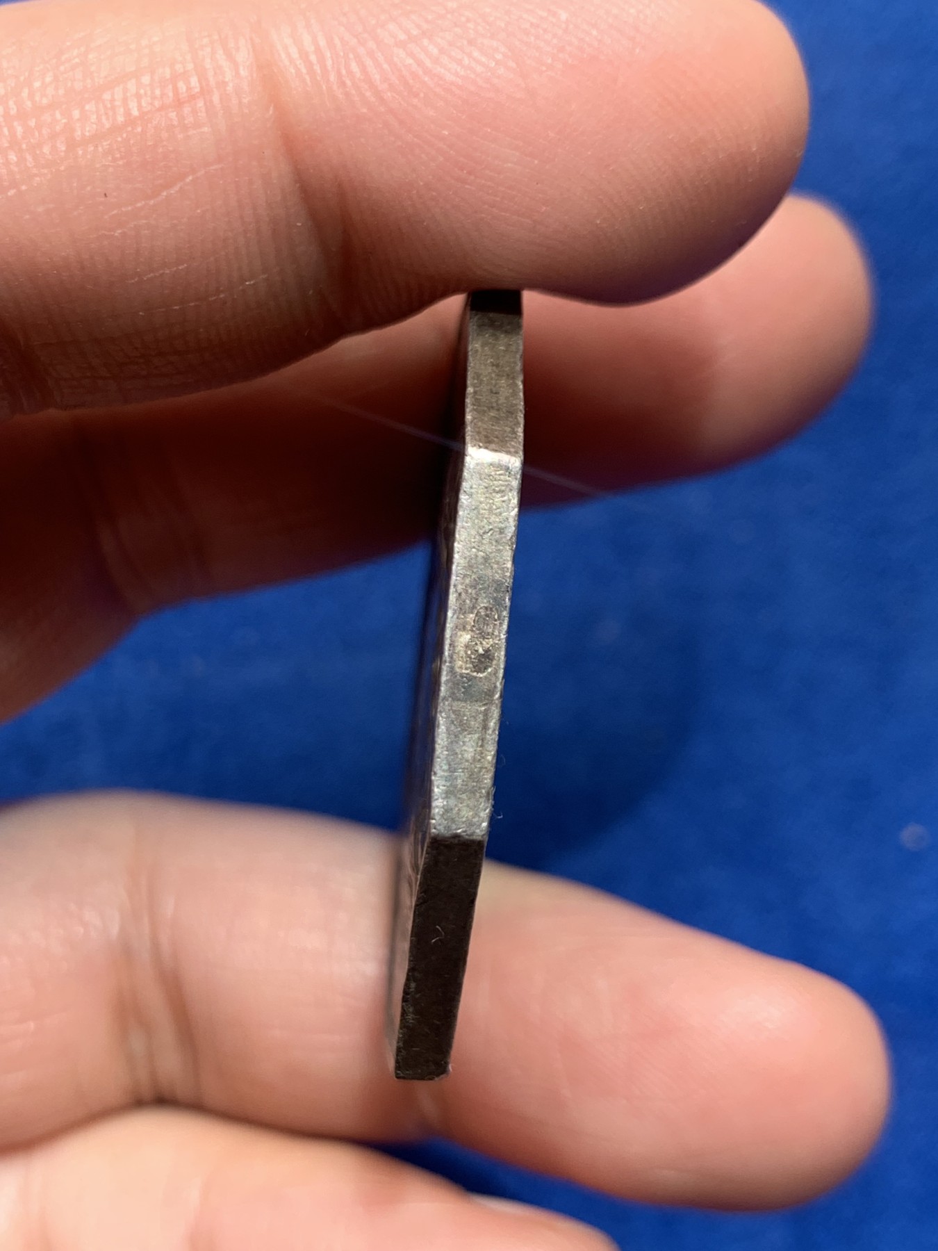 《竞宝斋》第245场-周日，周一 ，周二3场连拍 (全场包邮) 法国八角银章，大西洋邮政，连接着大西洋彼岸的纽约26.60g，38.5mm，丰饶角边铭