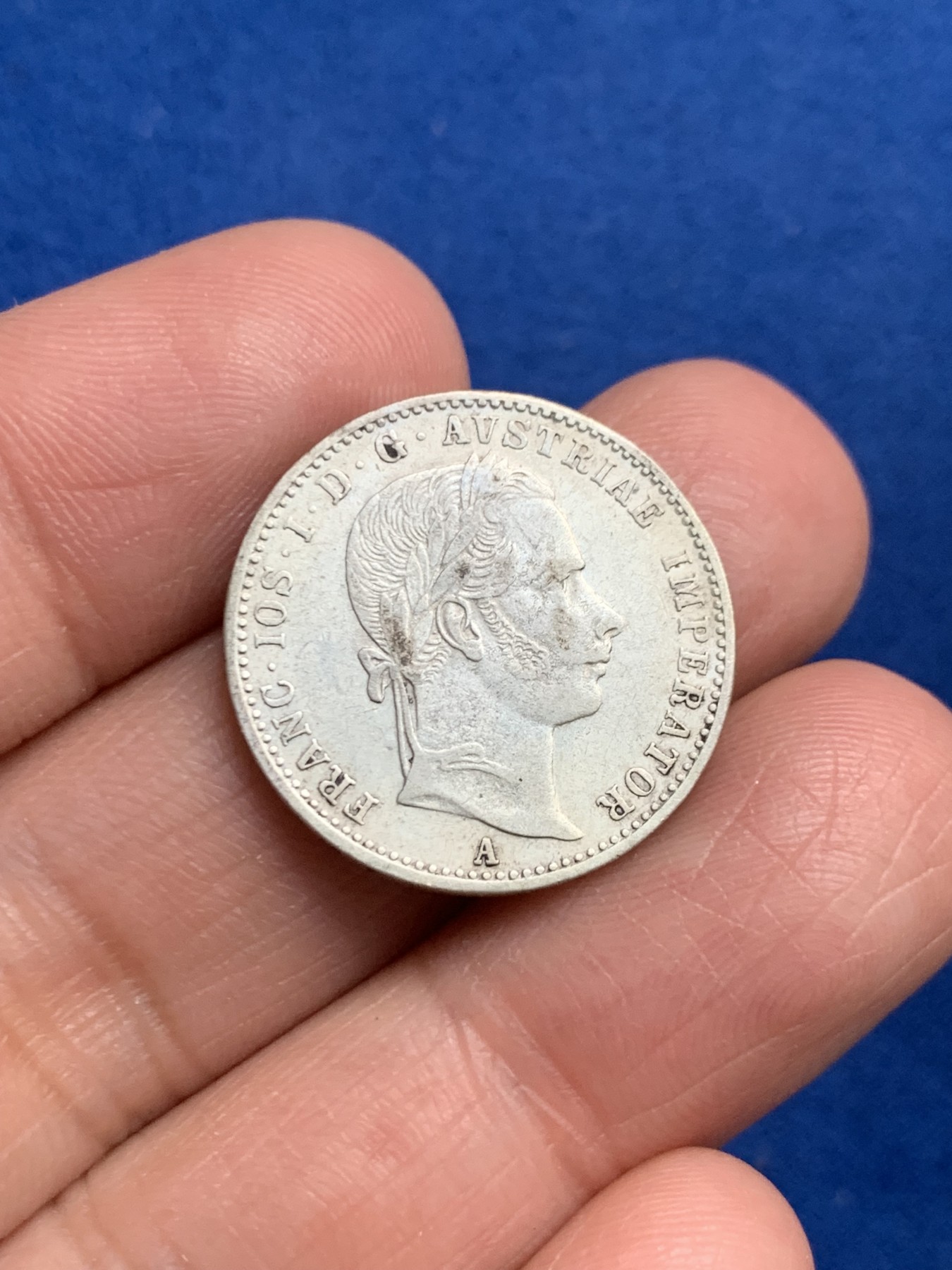 《竞宝斋》第245场-周日，周一 ，周二3场连拍 (全场包邮) 两枚一组 1816年奥地利帝国1克洛兹铜币+1859年奥地利帝国1/4福林银币 少见品种