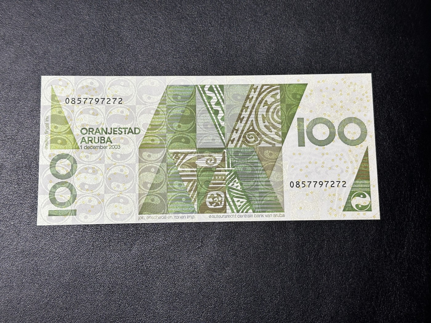 《外钞收藏家》第三百四十七期 美洲纸币专场（荷属安的列斯、福克兰群岛、阿鲁巴、墨西哥等） 阿鲁巴2003年100弗洛林（P19）全新UNC