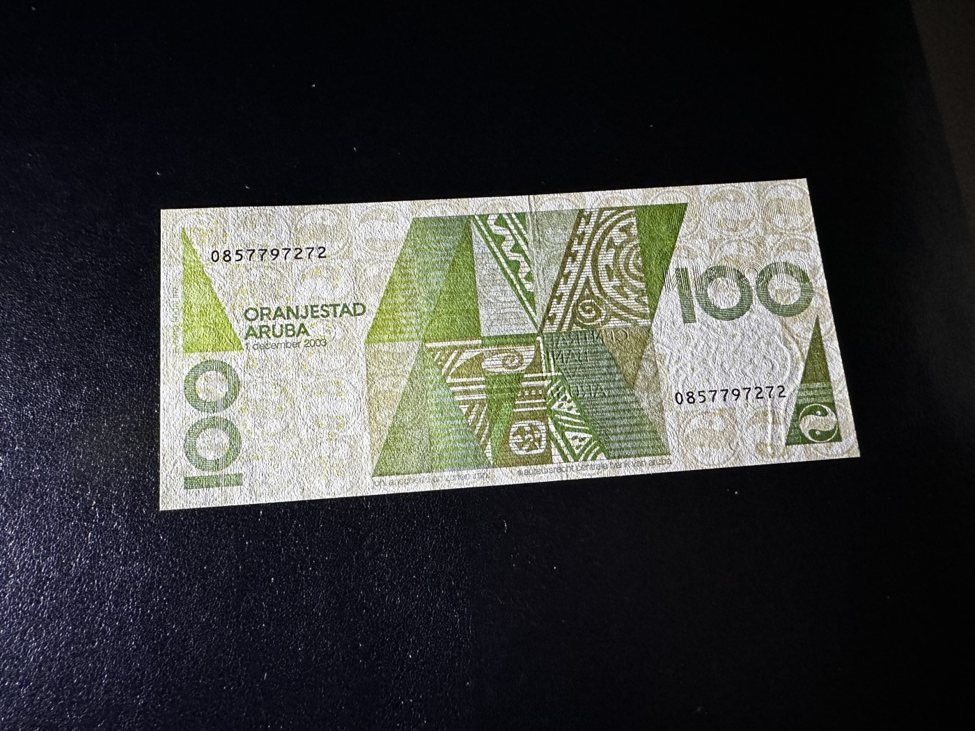 《外钞收藏家》第三百四十七期 美洲纸币专场（荷属安的列斯、福克兰群岛、阿鲁巴、墨西哥等） 阿鲁巴2003年100弗洛林（P19）全新UNC