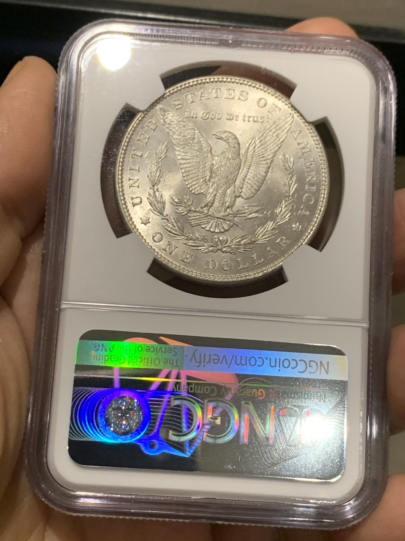 《竞宝斋》第245场-周日，周一 ，周二3场连拍 (全场包邮) NGC MS63 美国1888年摩根1美元银币 大火的吉祥年份