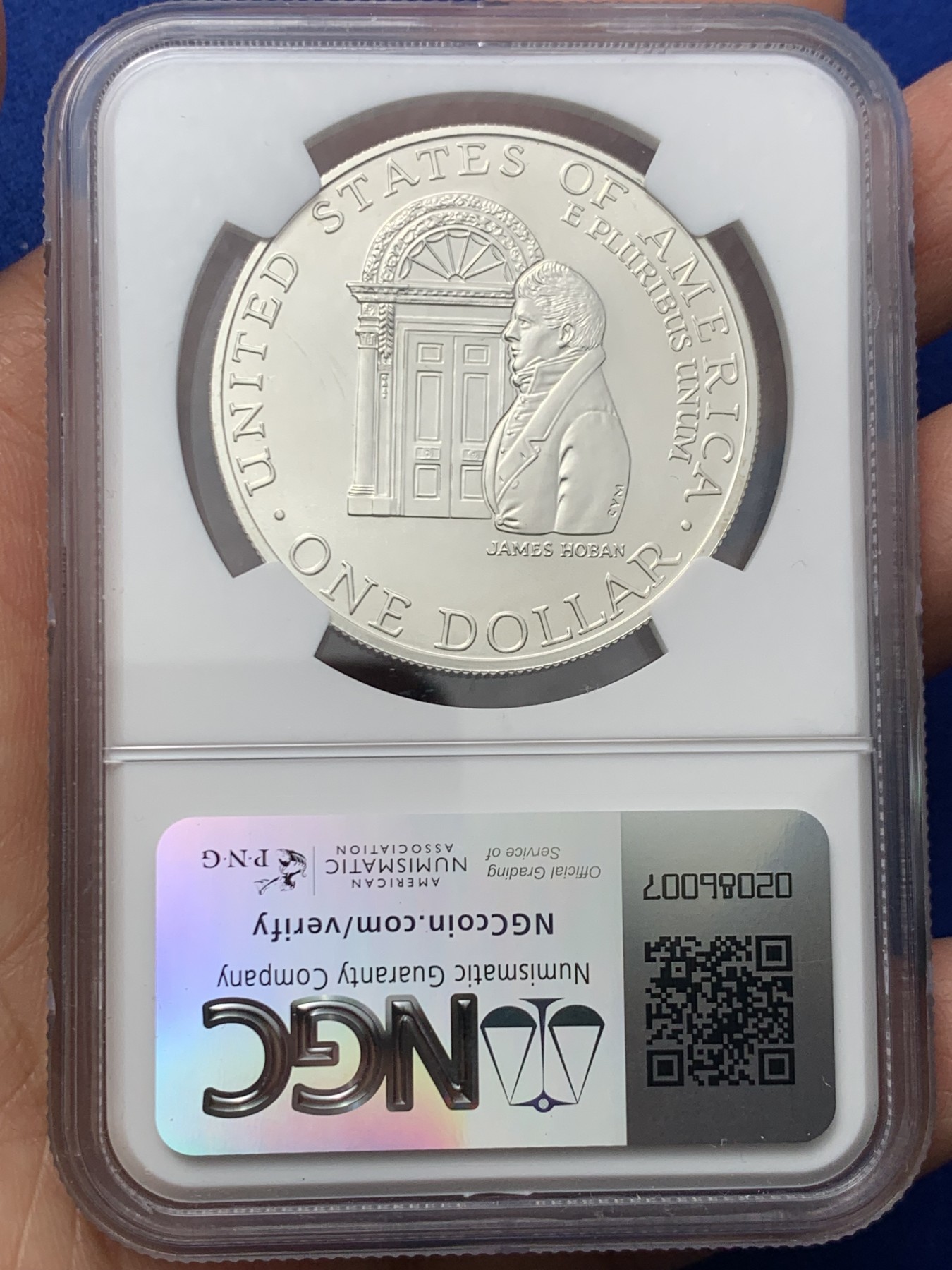 《竞宝斋》第245场-周日，周一 ，周二3场连拍 (全场包邮) NGC MS69 美国1992年D版白宫1美元大银币