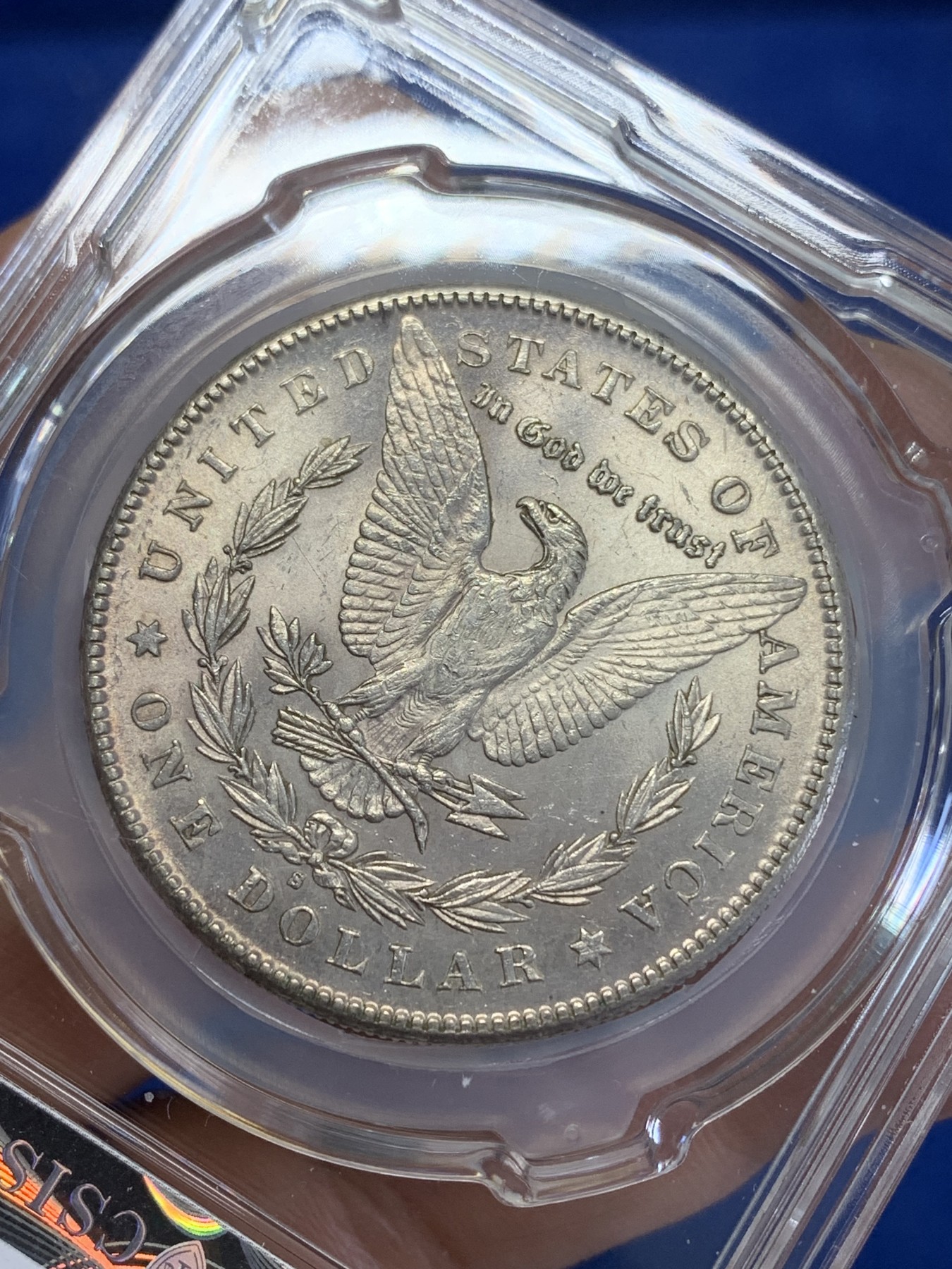 《竞宝斋》第245场-周日，周一 ，周二3场连拍 (全场包邮) CSIS MS60 美国 1878年 摩根银币 1美元