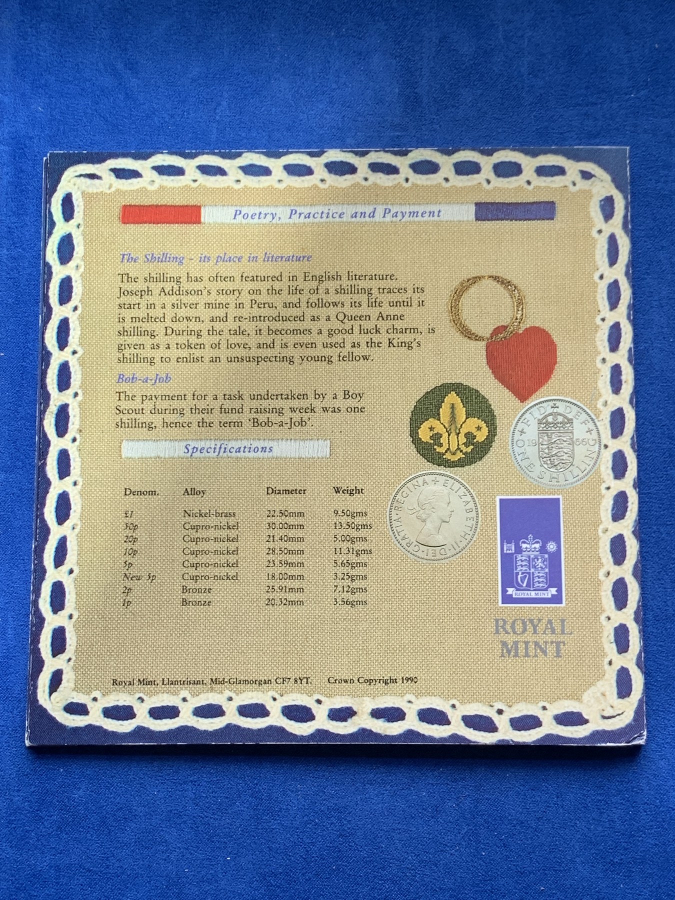 《竞宝斋》第245场-周日，周一 ，周二3场连拍 (全场包邮) 英国1990年硬币套装，共8枚