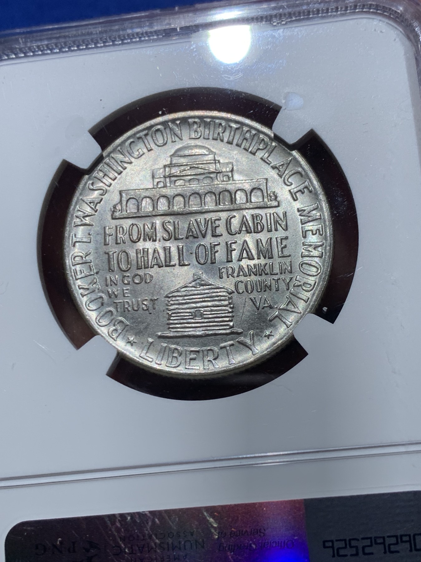 《竞宝斋》第245场-周日，周一 ，周二3场连拍 (全场包邮) NGC MS64 美国1946年布克华盛顿半美元银币