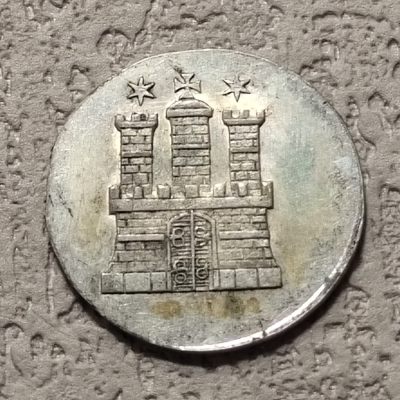 0起1加-纯粹捡漏拍-300散币场 - 德国汉堡自由邦1846年1先令银币